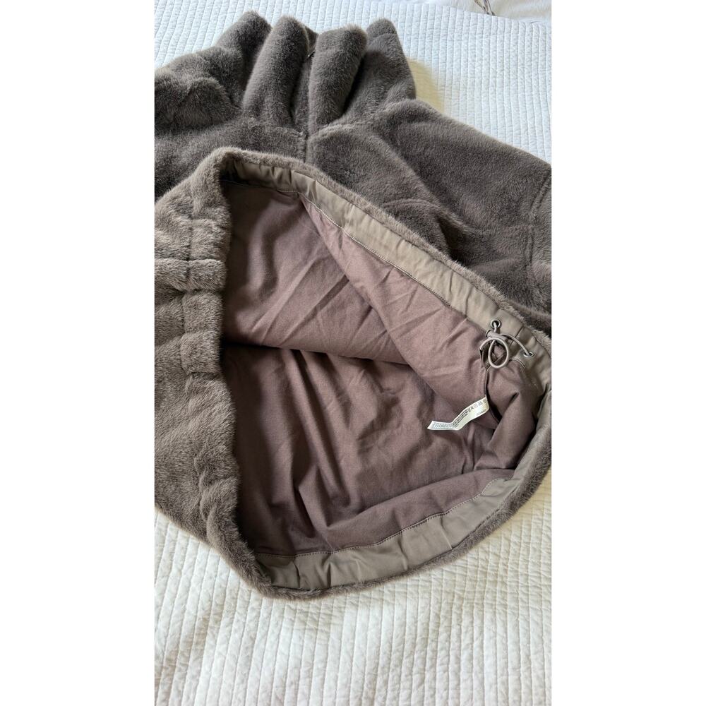 Free People Movement Alpine Faux Fur Half Zip Pullover Brown Size L NWT $198 - Picture 14 of 16